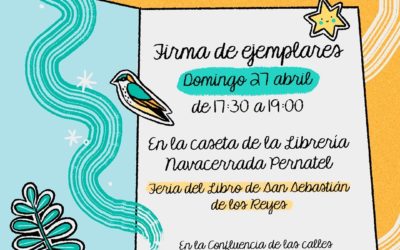 Firma de ‘Avecedario’ con Violeta Cano en la Feria del Libro de San Sebastián de los Reyes.